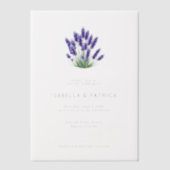 Elegant Black Lavender Floral Vellum Uitnodigingen (Voorkant)