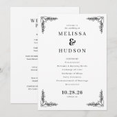 Elegant Black Leafy Branches Programma (Voorkant / Achterkant)