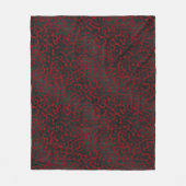 Elegant Black Leopard Animal Print op donkerrood Fleece Deken (Voorkant)