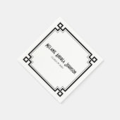 Elegant Black Lijst Artdeco Afstuderen Napkin Servetten (Hoek)