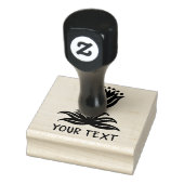 Elegant Black Line Art Tulip CUSTOM Rubberstempel (Stempel)