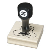 Elegant Black Line Art Tulip CUSTOM Rubberstempel (Stempel)