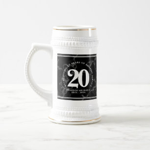 Elegant Black Marble 20 jaar Jubileum werk Bierpul