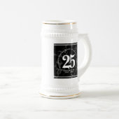 Elegant Black Marble 25 jaar Jubileum Bierpul (Voorkant rechts)