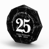 Elegant Black Marble 25 jaar Jubileum Fotoblokken (Rechts)