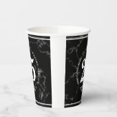 Elegant Black Marble 25 jaar Jubileum Papieren Bekers (Links)