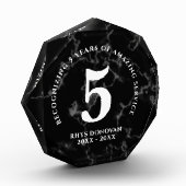 Elegant Black Marble 5 jaar Jubileum Fotoblokken (Links)