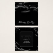 Elegant Black Marble Business card (Devant & derrière)