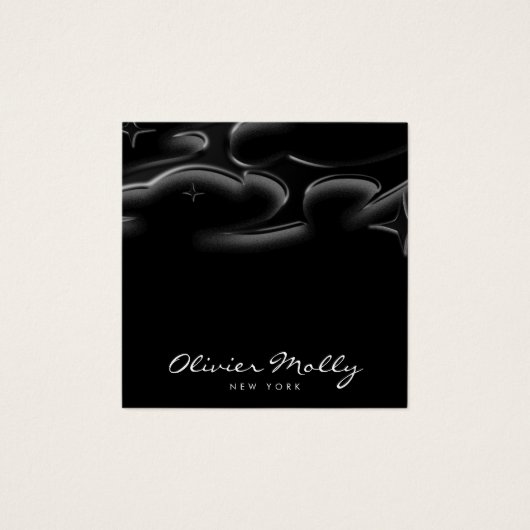 Elegant Black Marble Business card (Devant)