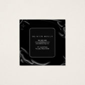 Elegant Black Marble Business card (Dos)