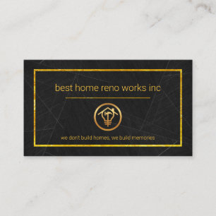 Elegant Black Marble Gold Lijst Home Renovation Visitekaartje