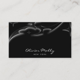Elegant Black Marble Luxury Business Card Visitekaartje