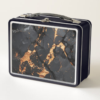 Elegant Black Marble with Gold Veins Modern Art