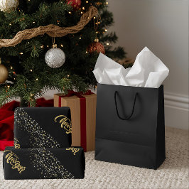 Elegant Black Matte Wrapping Paper Cadeaupapier