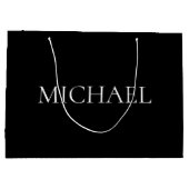 Elegant Black met de naam Large Gift Bag Groot Cadeauzakje (Achterkant)
