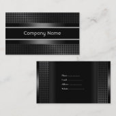 Elégant Black Metal Look Carte de visite Company (Devant / Derrière)