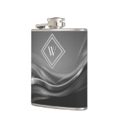 Elegant Black Metallic Luxury Monogram Heupfles (Links)