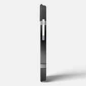 Elegant Black Metallic Print Silver Accent Case-Mate iPhone Case (Achterkant / Links)