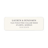 Elegant Black Minimalist Etiket (Voorkant)