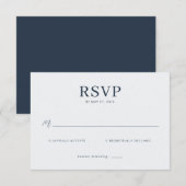 Elegant Black Minimalist RSVP (Devant / Derrière)