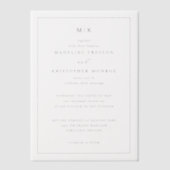 Elegant Black Minimalist Wedding Invitation (Recto)