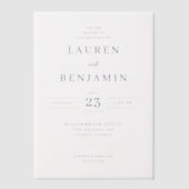Elegant Black Minimalist Wedding Invitation (Recto)