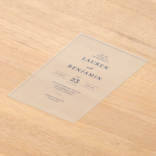 Elegant Black Minimalist Wedding Invitation (Poser)