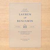 Elegant Black Minimalist Wedding Invitation (Recto)