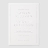 Elegant Black Minimalist Wedding Invitation (Recto)