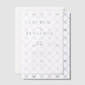 Elegant Black Minimalist Wedding Invitation Vellum Uitnodigingen (Offset (Uitnodiging))