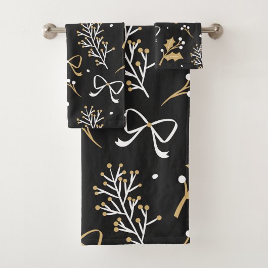 Elegant Black Mistletoe et Ribbon Christmas (En situation)