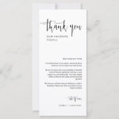 Elegant Black Modern Let's Eat Dankuwel menu (Achterkant)