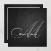 Elegant Black Monogram 2013 Afstuderen Kaart (Voorkant / Achterkant)