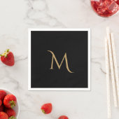 Elegant Black Monogram Wedding Servet (Insitu)