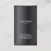 Elegant Black Music Visitekaartje (Achterkant)