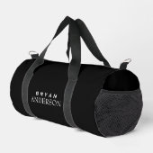 Élégant Black Nom personnalisé Duffle sac (Coin droit)