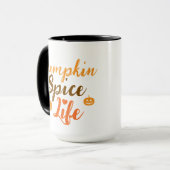 Elegant black &orang pumpkin Spice Life Mug (Devant gauche)
