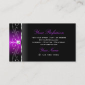 Elegant Black Paars Squiggins Jewels Ornamental Visitekaartje (Achterkant)