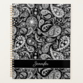 Elegant Black Paisley Planner (Voorkant)