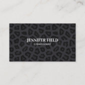 Elegant Black Panther Spots Afsprakenkaartje (Voorkant)