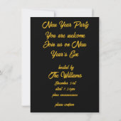 Elegant Black Personalized Invitation Card (Dos)