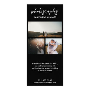 Elegant Black Photo Collage Moderne Photography Reclamekaart