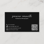 Elegant Black Photo Collage Moderne Photography Visitekaartje (Achterkant)