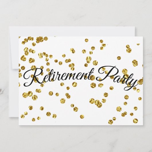 Elégant Black Photo Retraite Party Invitation (Dos)