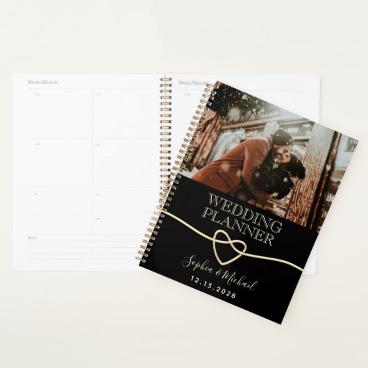 Elegant Black Photo Wedding Planner (Display)