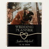 Elegant Black Photo Wedding Planner (Voorkant)