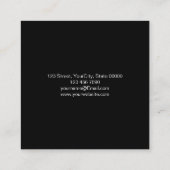 Elegant Black Piano Teacher Visitekaartje (Achterkant)