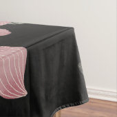 Elegant Black Pink Green Floral Tafelkleed (Voorbeeld)