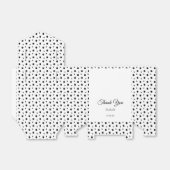 Elegant Black Polka Dots op White Party Bedankdoosjes (Uitgevouwen)