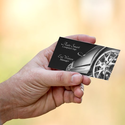 Elegant Black Professional Automobile Visitekaartje